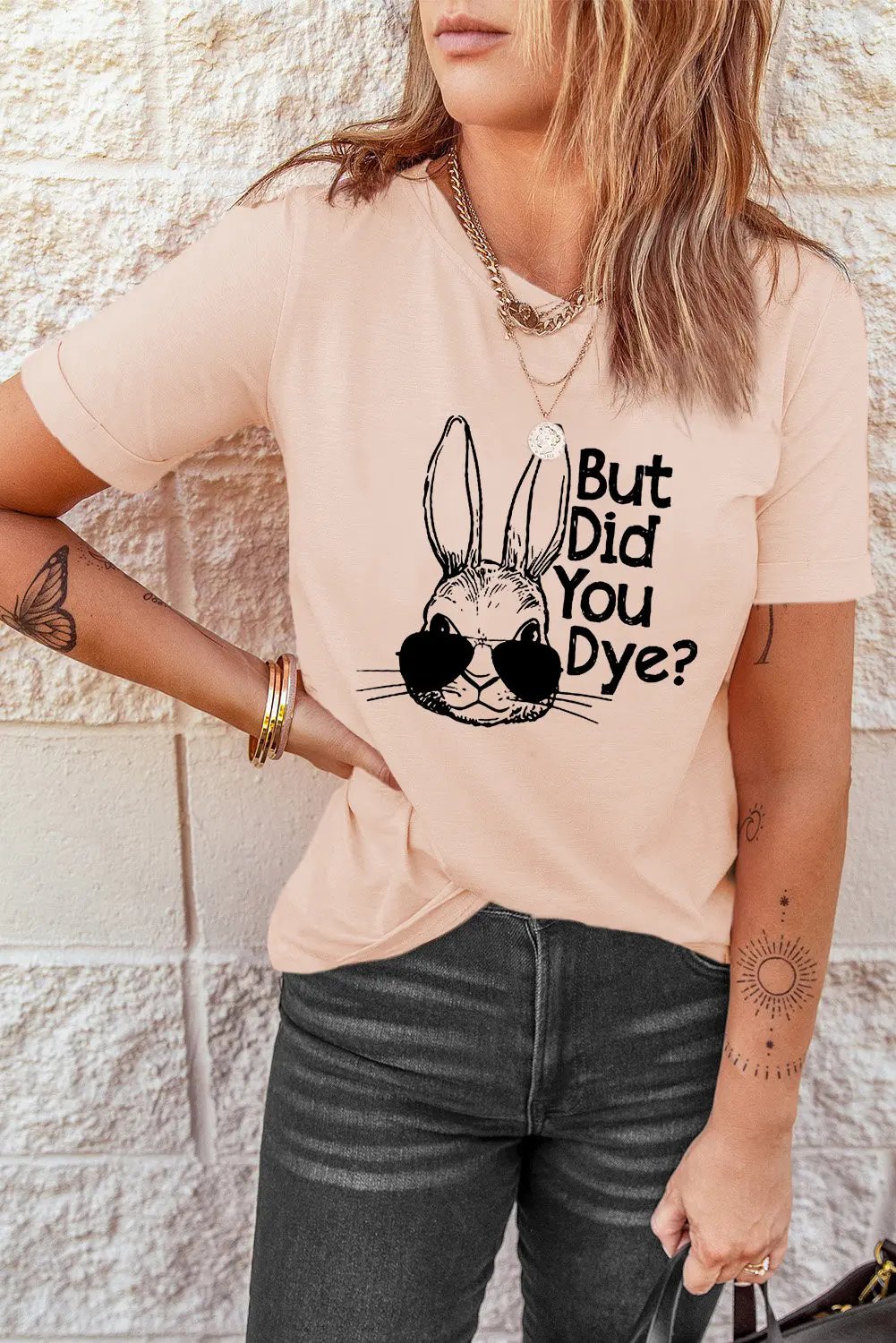 Trendsi Rabbit Graphic Tee Unisex Casual Style T-Shirt Soft & Comfy