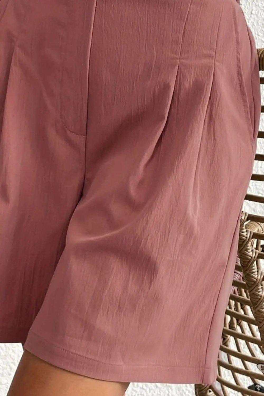 Trendsi High-waisted pocket shorts for women