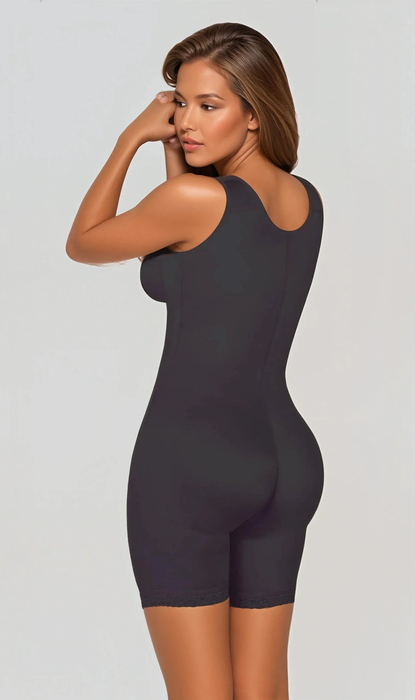 Full Body Suit Mid-Thigh w/zipper & Lace