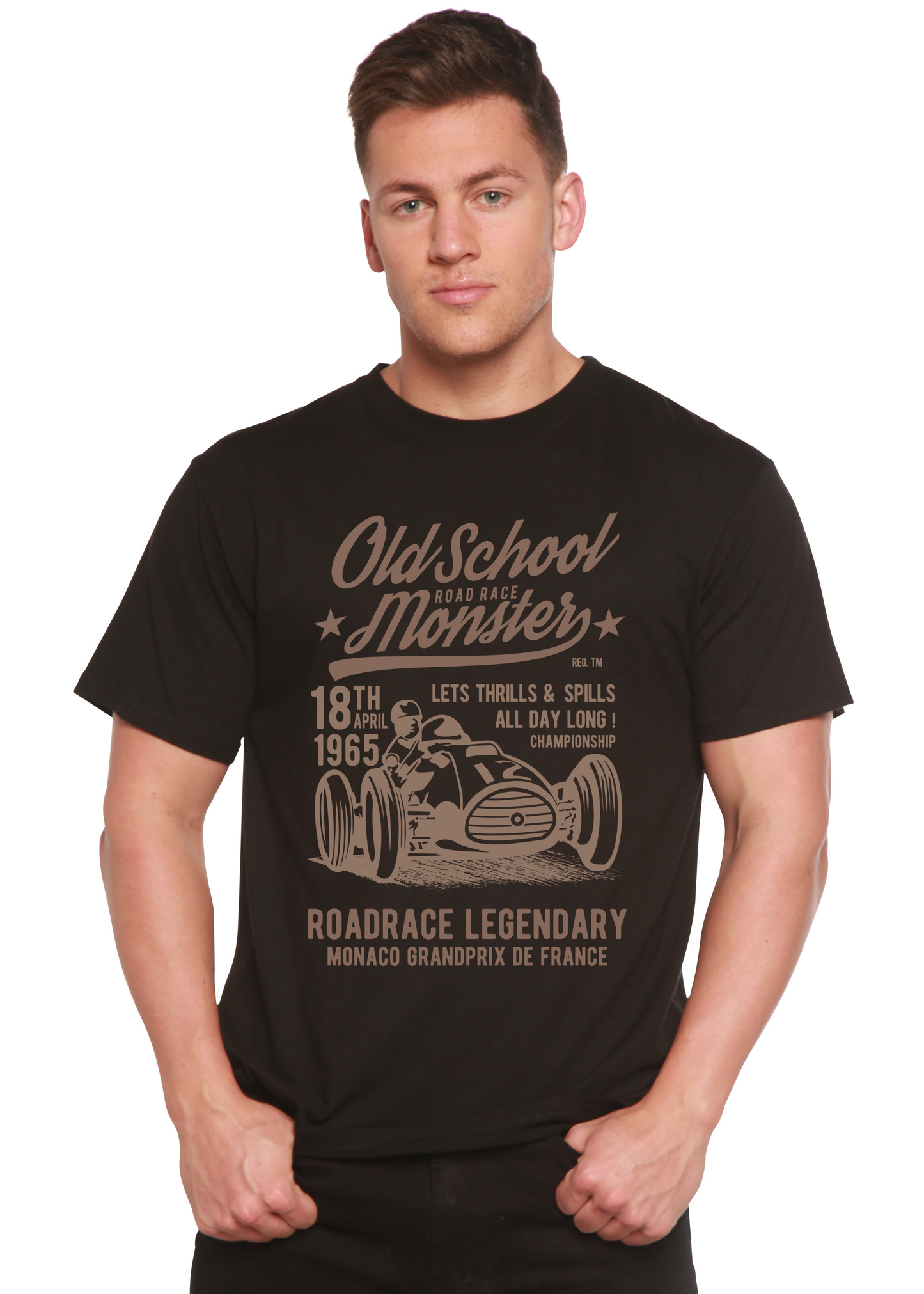 Old School Road Spun Bamboo® Men's Bamboo Viscose/Organic Cotton Short Sleeve Graphic T-Shirt
