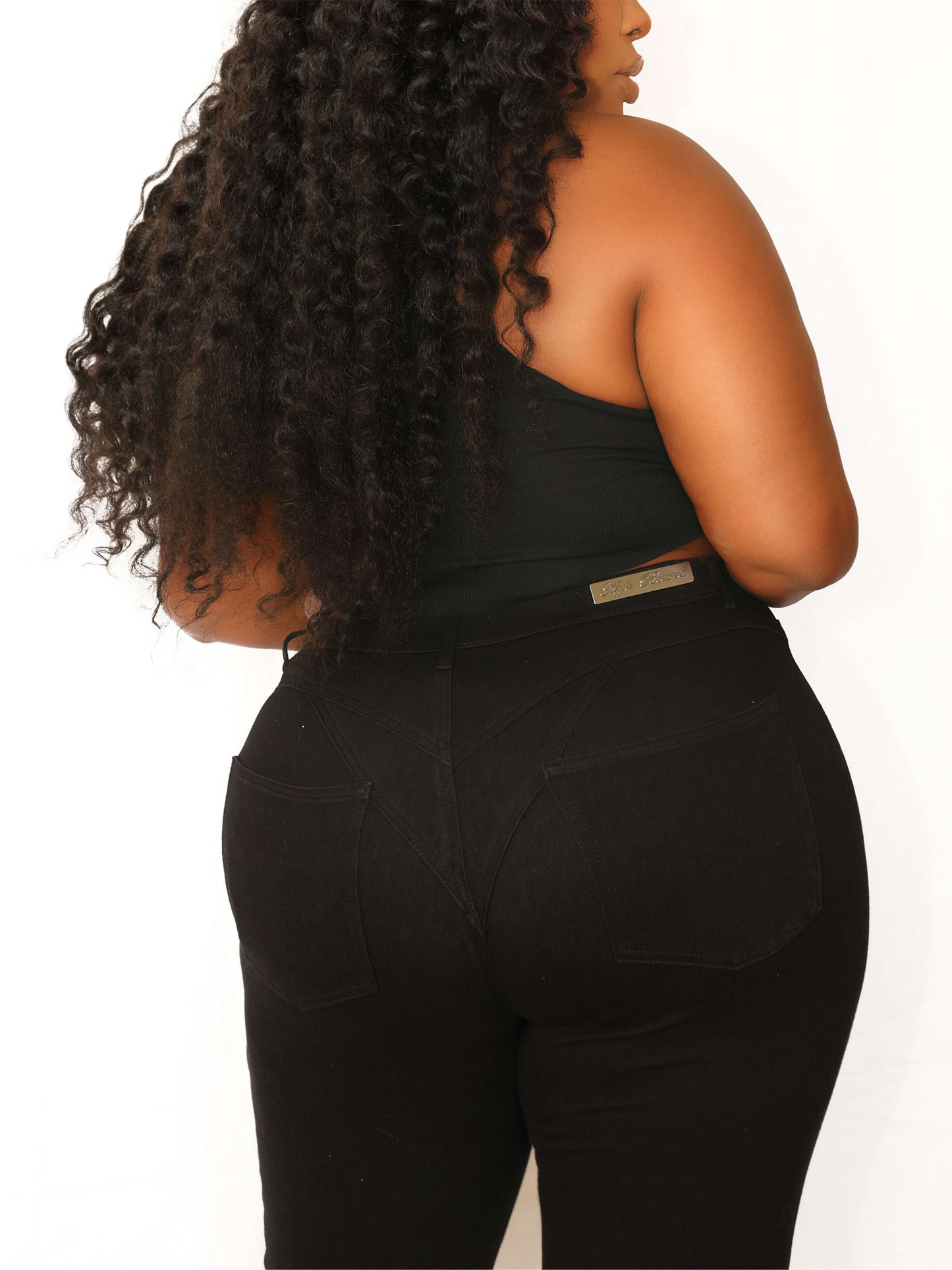 Peel-Off Pull-On Jeggings - Black Wash