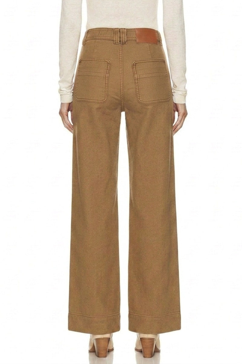HIGH RISE TUMMY CONTROL BISTRE PALAZZO JEANS