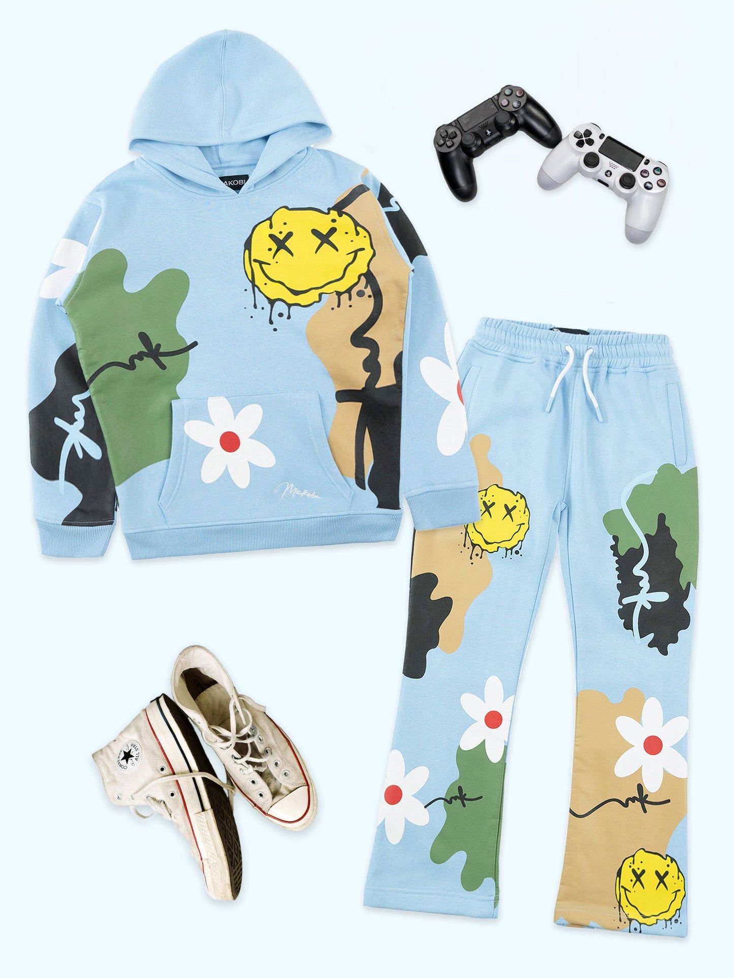 B4545 Makobi Kids Emoji Set - Blue