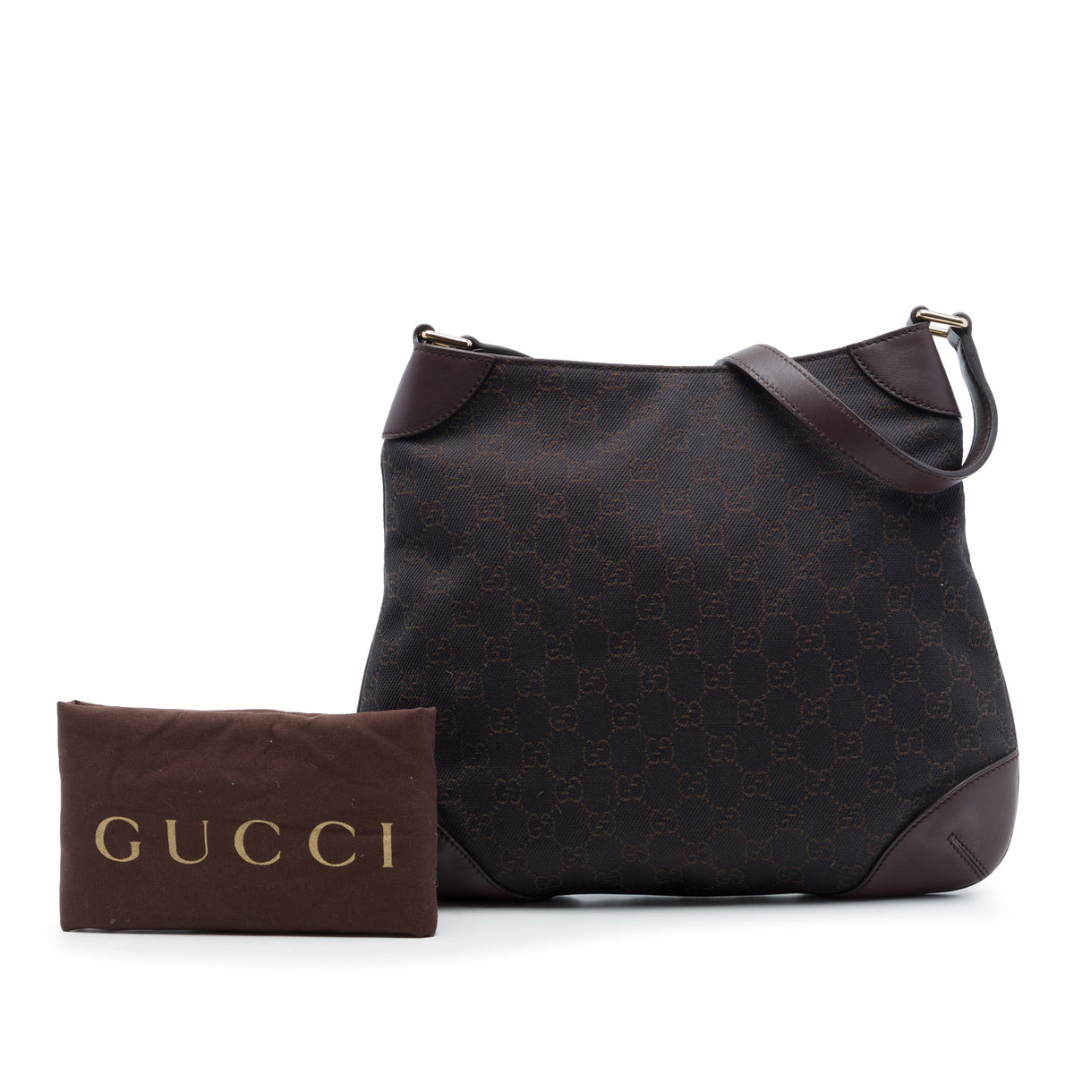 Shoulder Bag GG Denim Brown (Pre-Owned)