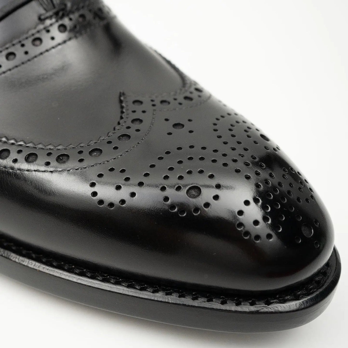 Black Men's Goodyear Welted Brogue Leather Shoes