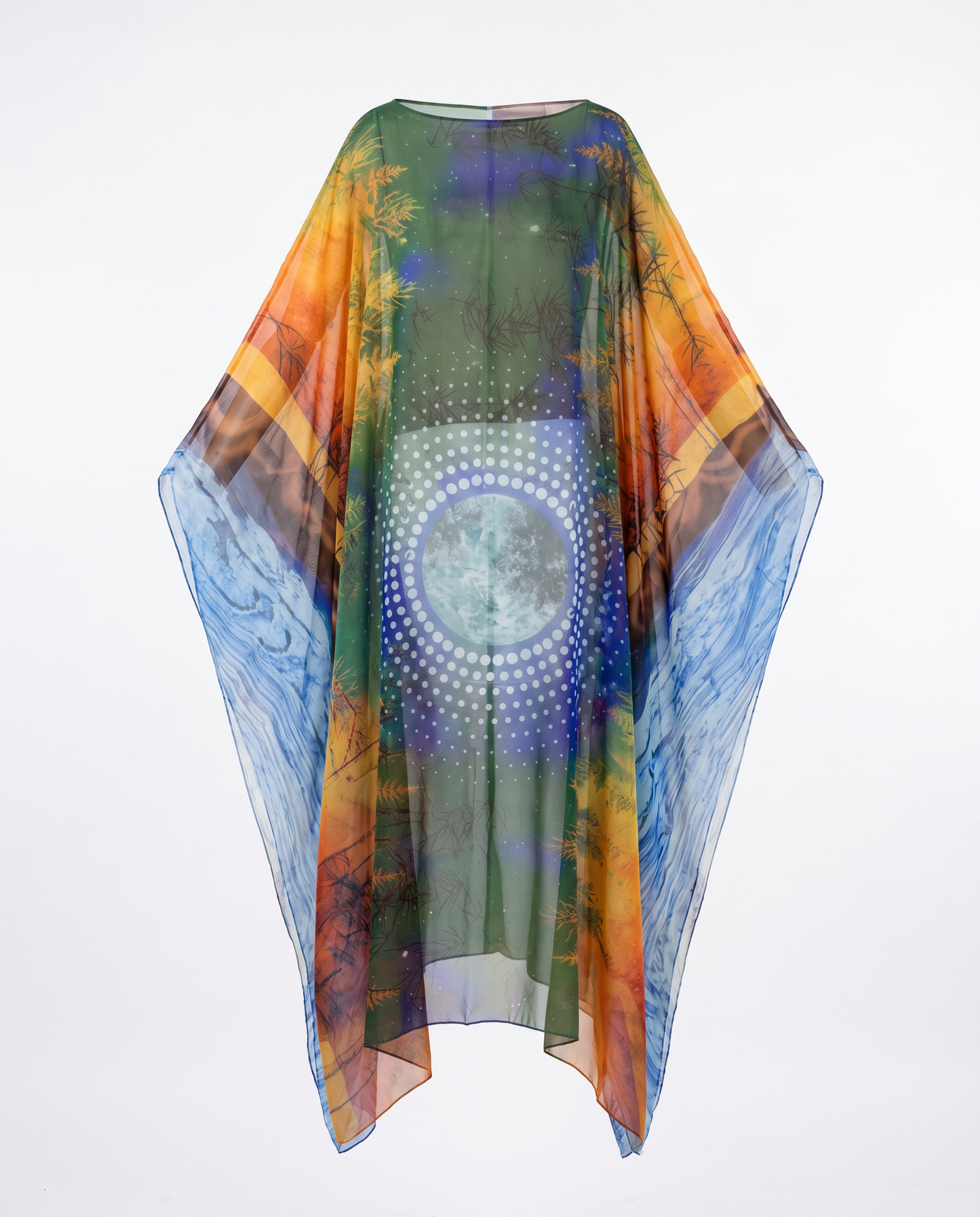 Boundless Tulle Printed Kaftan