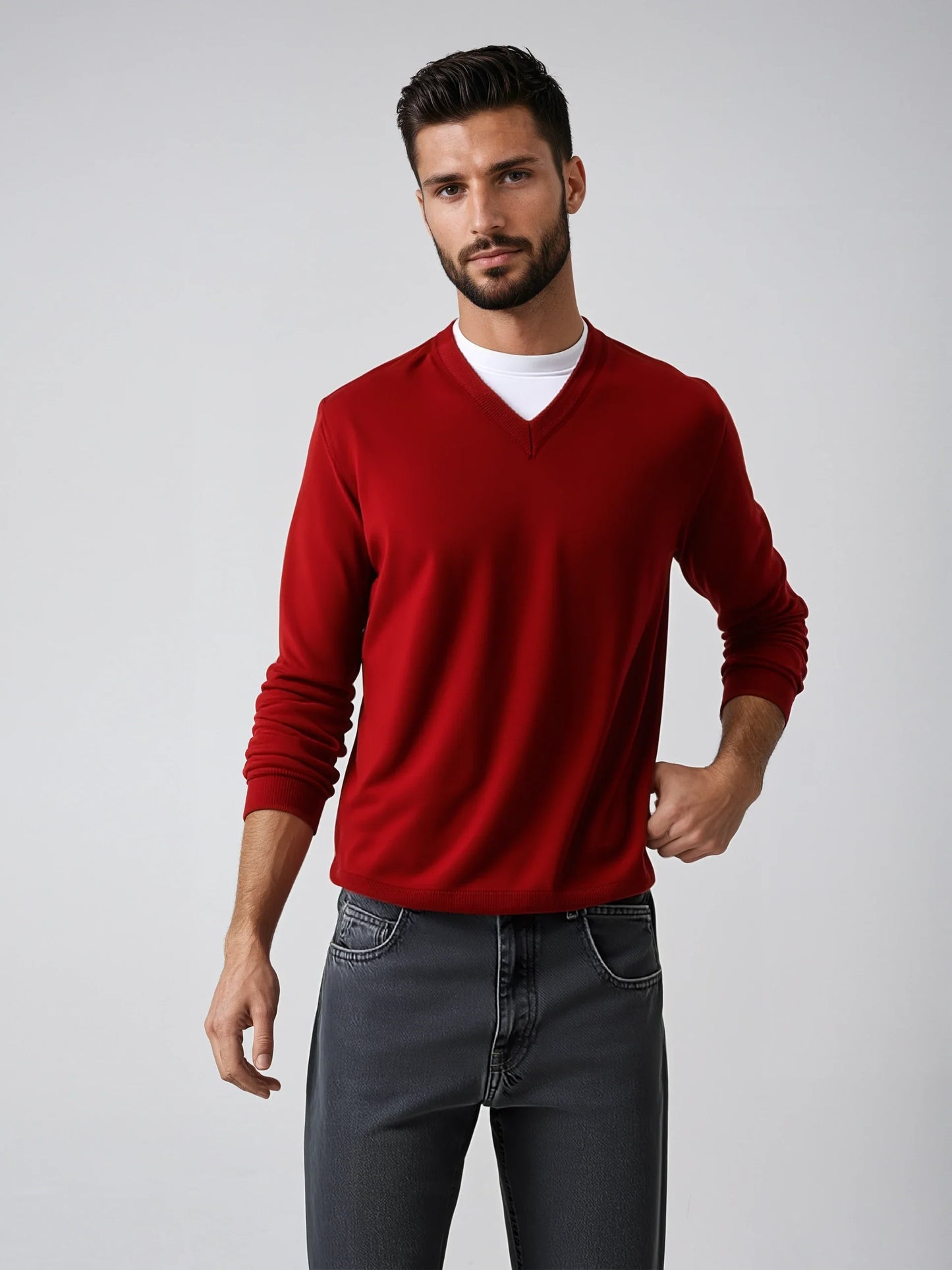 Merino Blend V-Neck