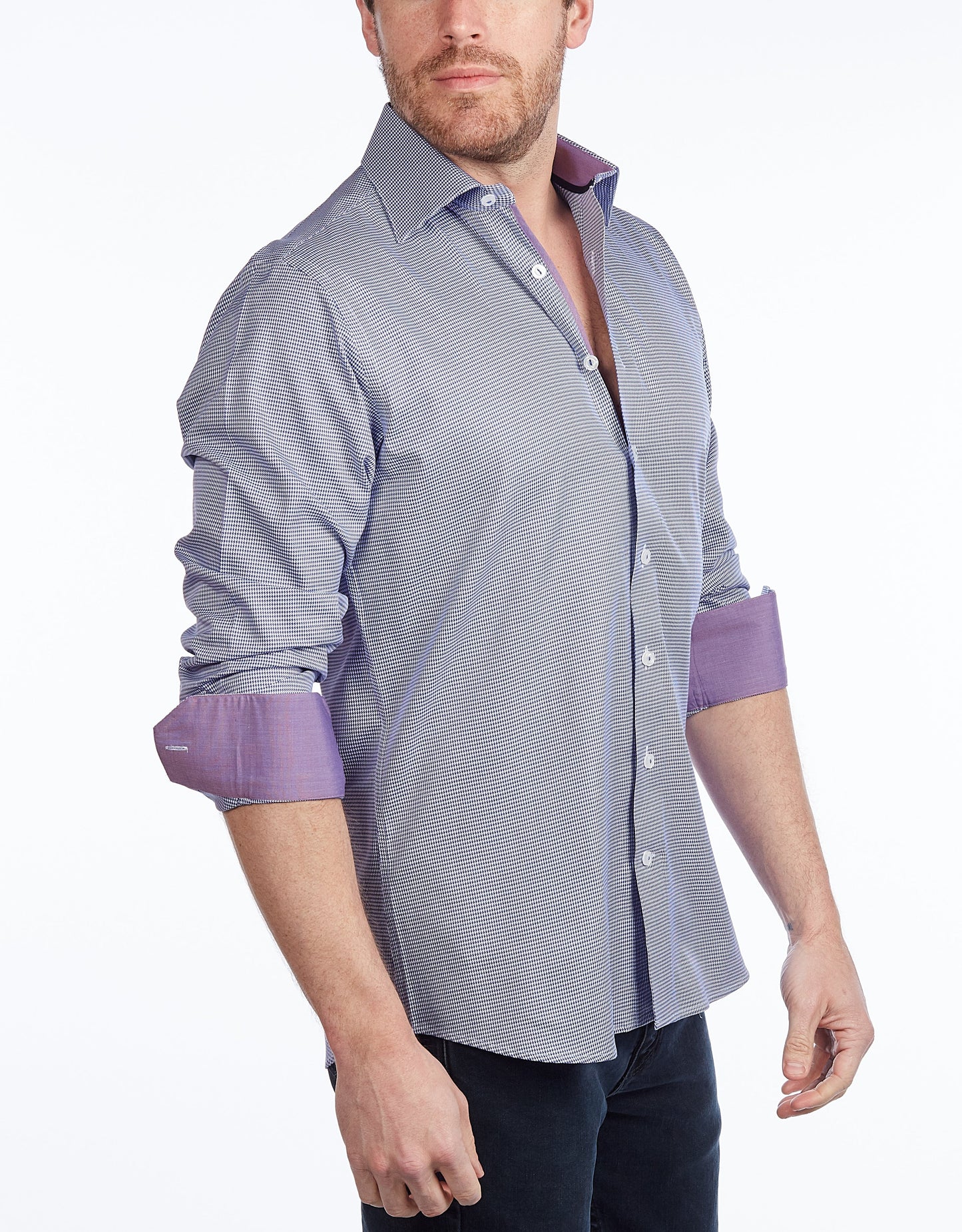 Button-Up Shirt // - Contemporary Fit - contrast trimming- final sale