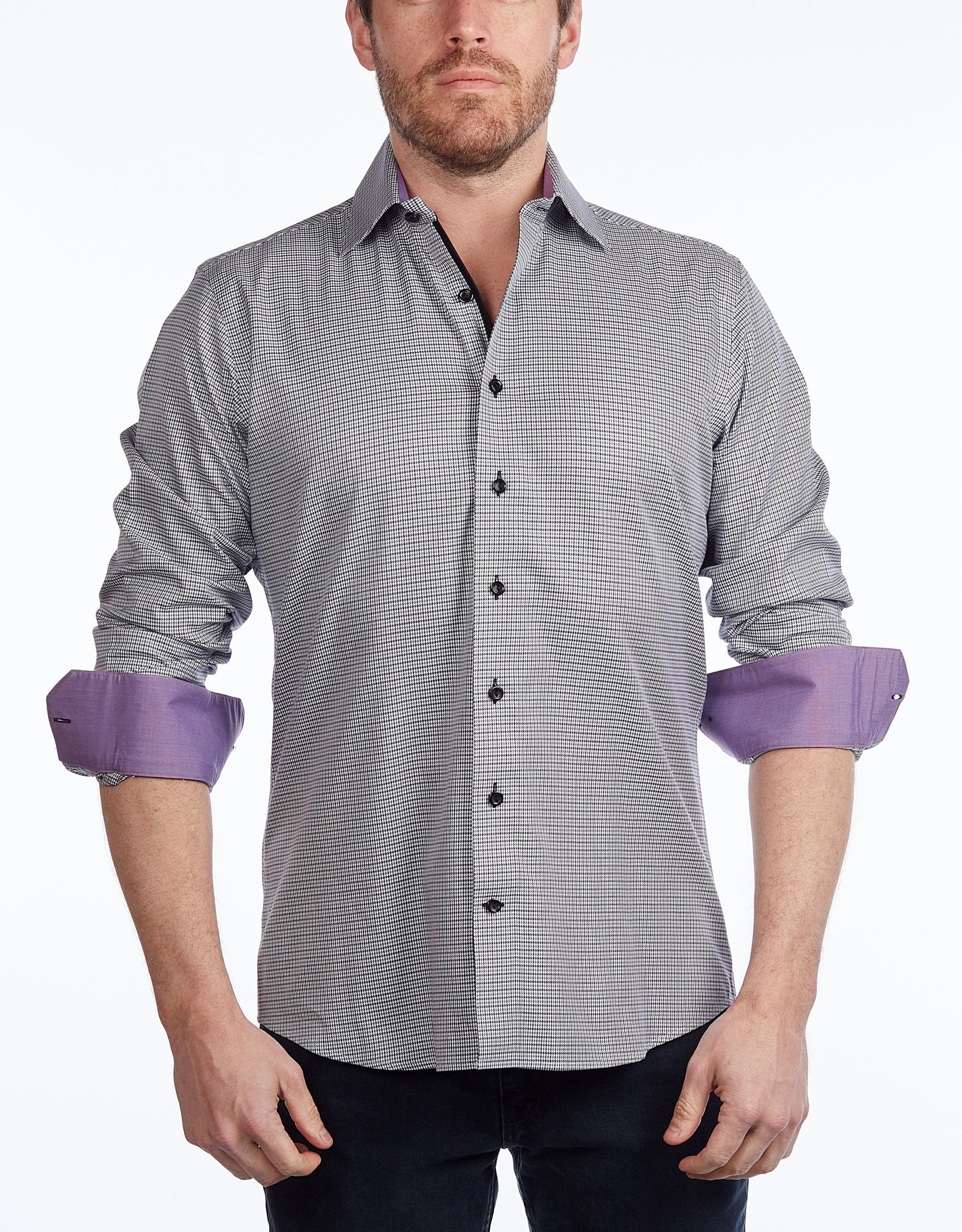 Button-Up Shirt // - Contemporary Fit - contrast trimming - final sale