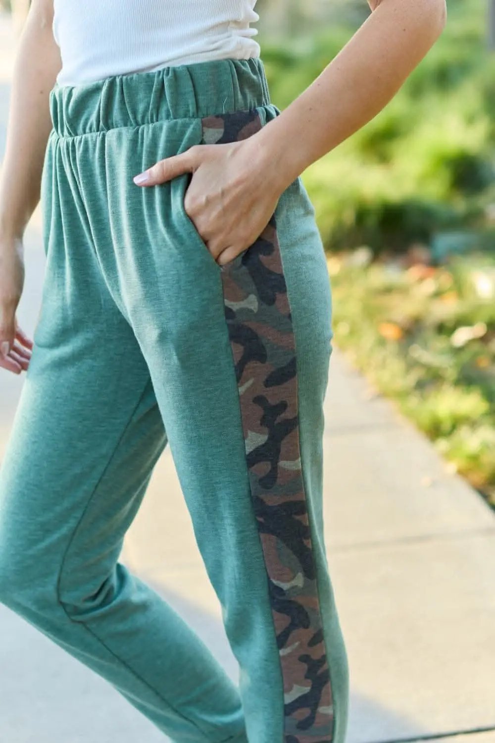 Trendsi Celeste camo joggers with elastic waist