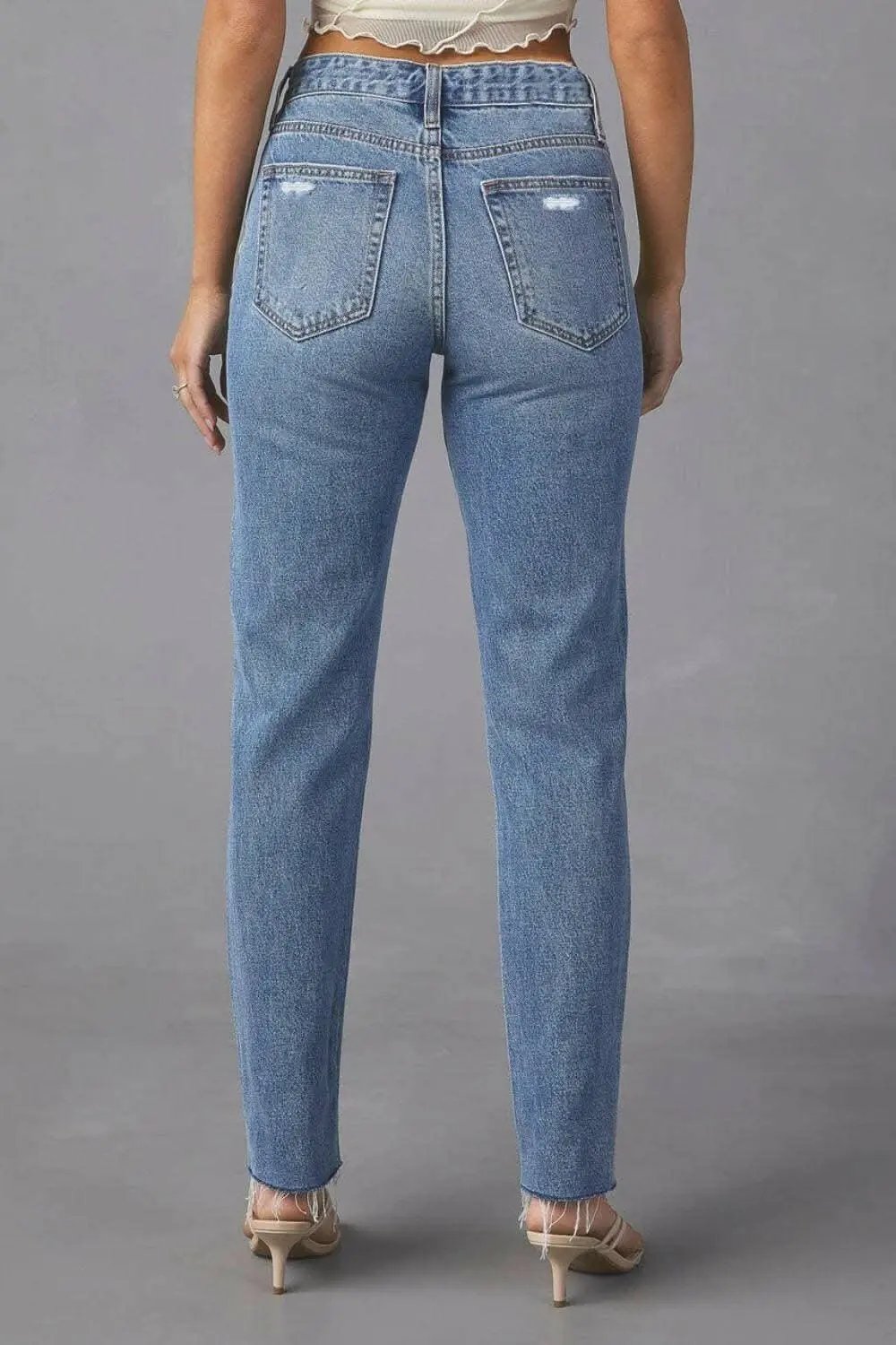 Jeans - Distressed - Straight Leg
