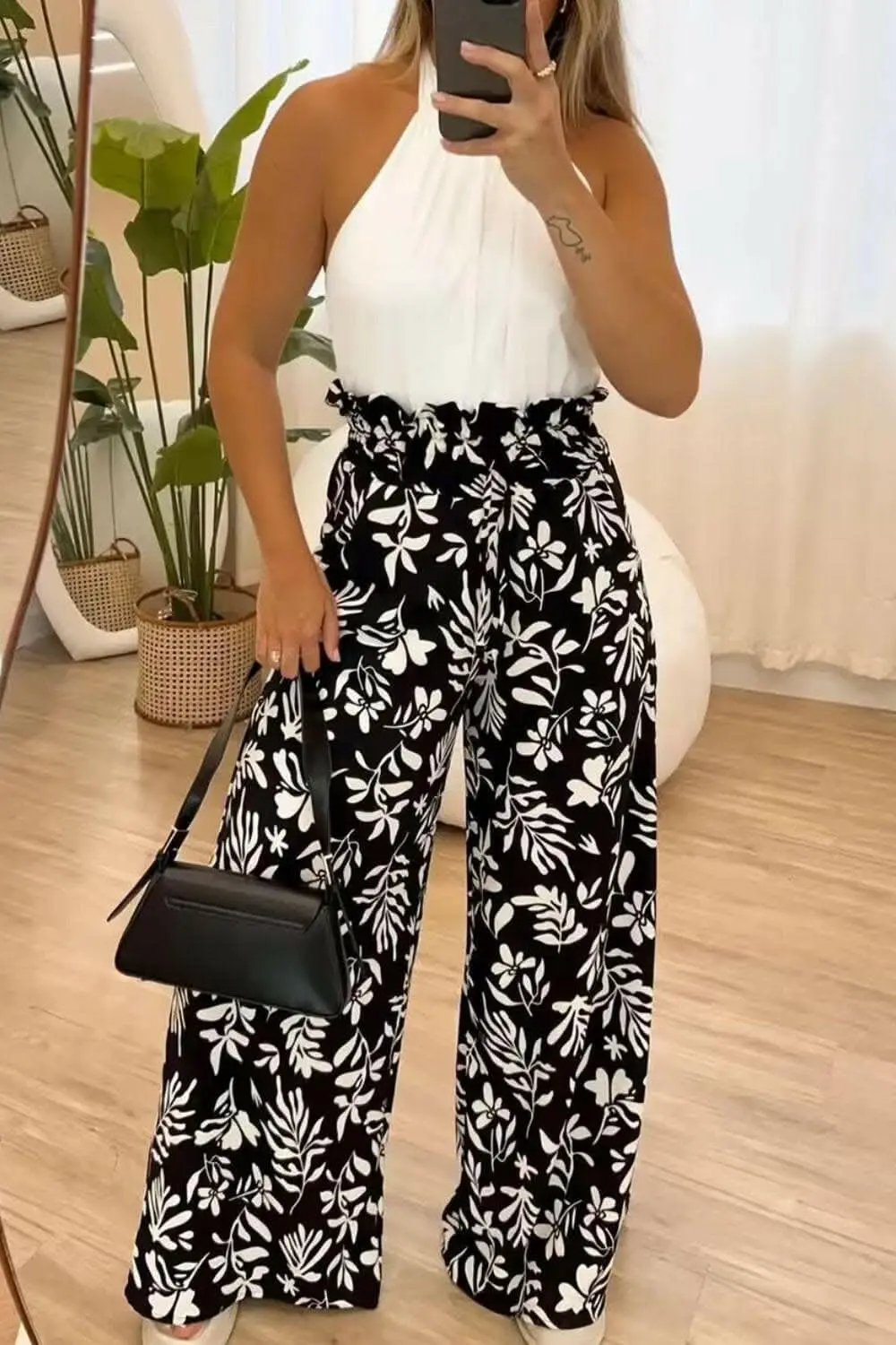 Trendsi just arrived - Chic high waist patterned trousers