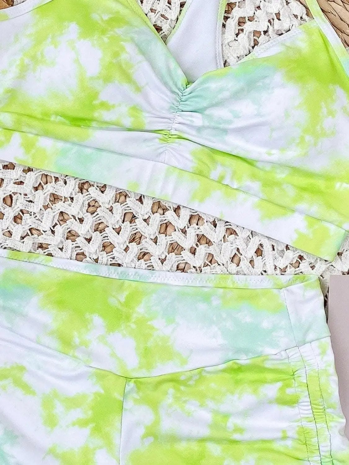 Bikini Set with Shorts - Tie-Dye Pattern - Chic