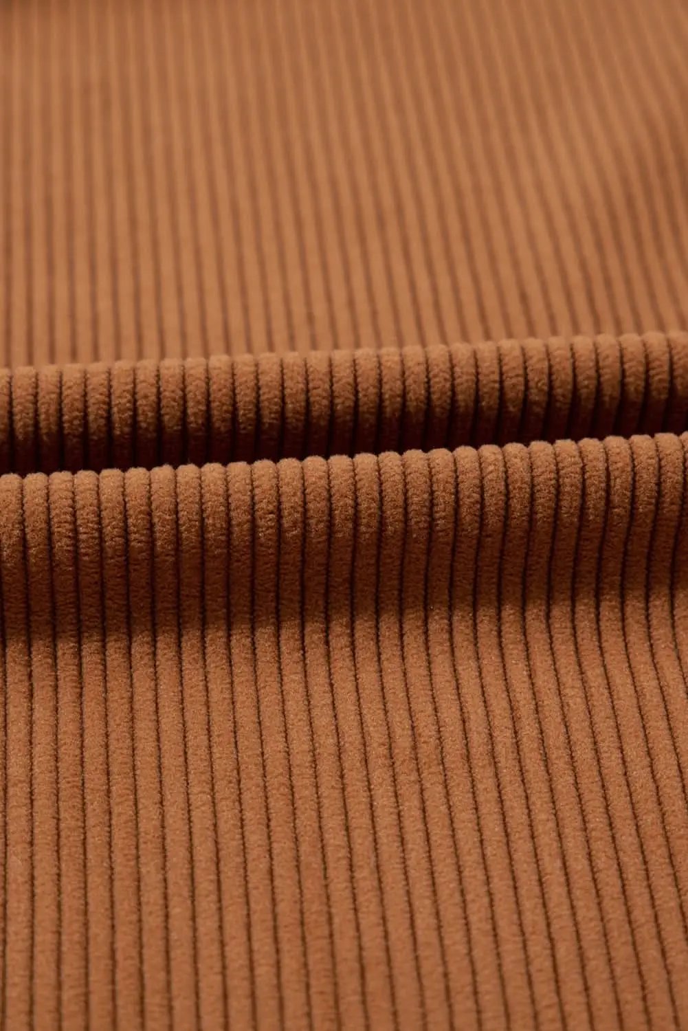 Love Salve Cinnamon Corduroy Women's Everyday Shacket: Flap Pocket, Button Up