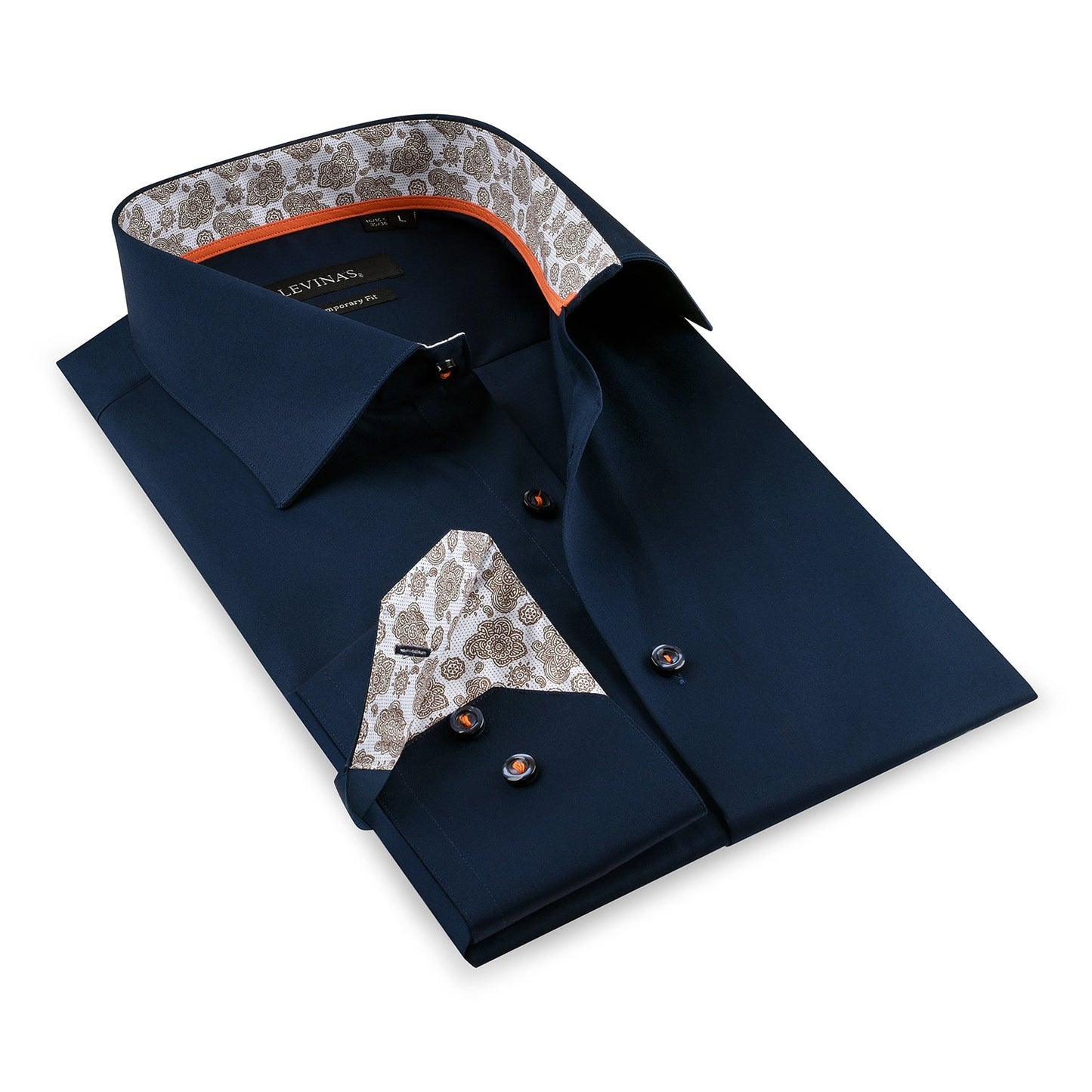 Contrast Collar Button-Up Shirt // Contemporary Fit - contrast trimming - final sale