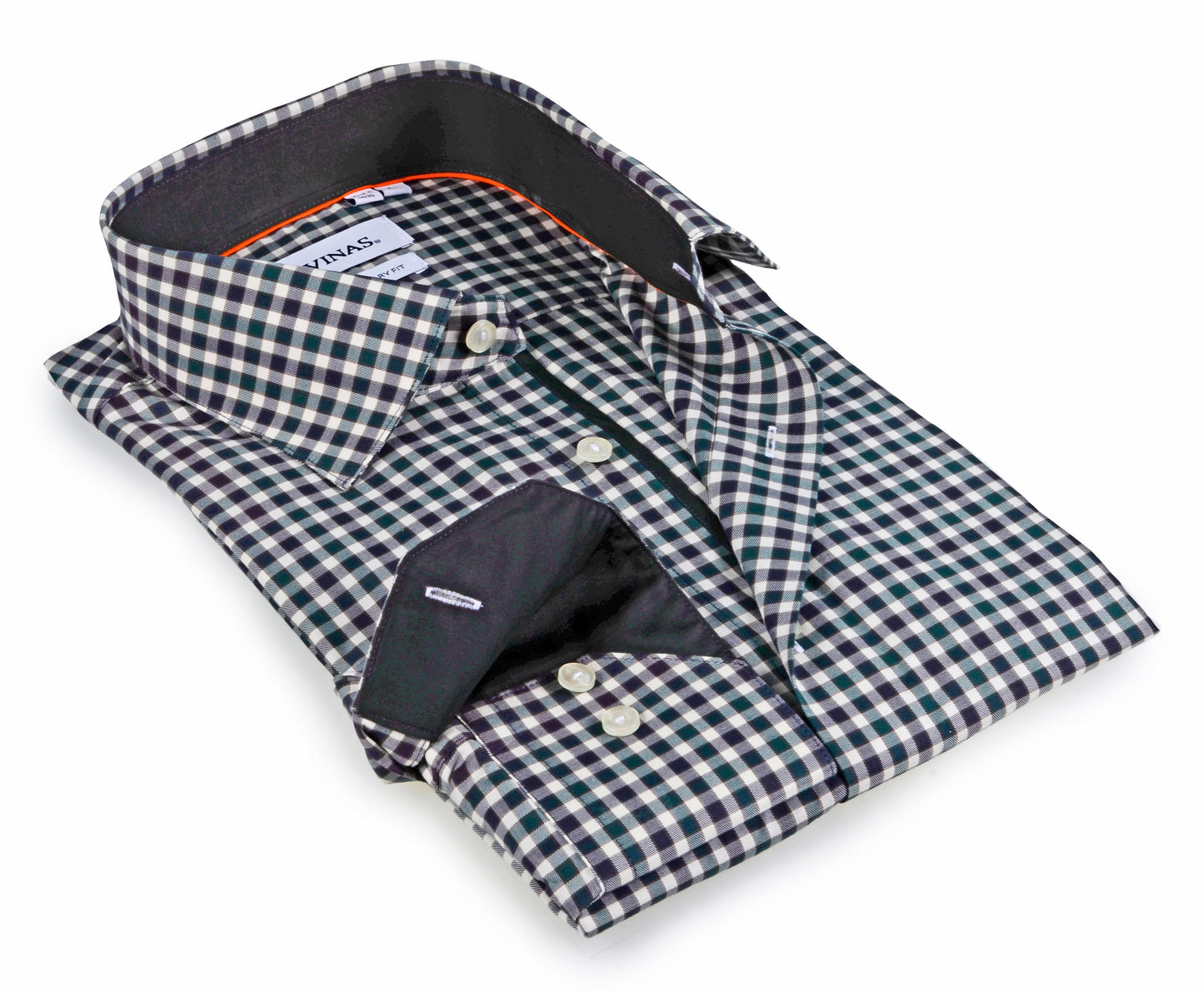 Contrast Collar Button-Up Shirt // - Contemporary Fit - contrast trimming - final sale