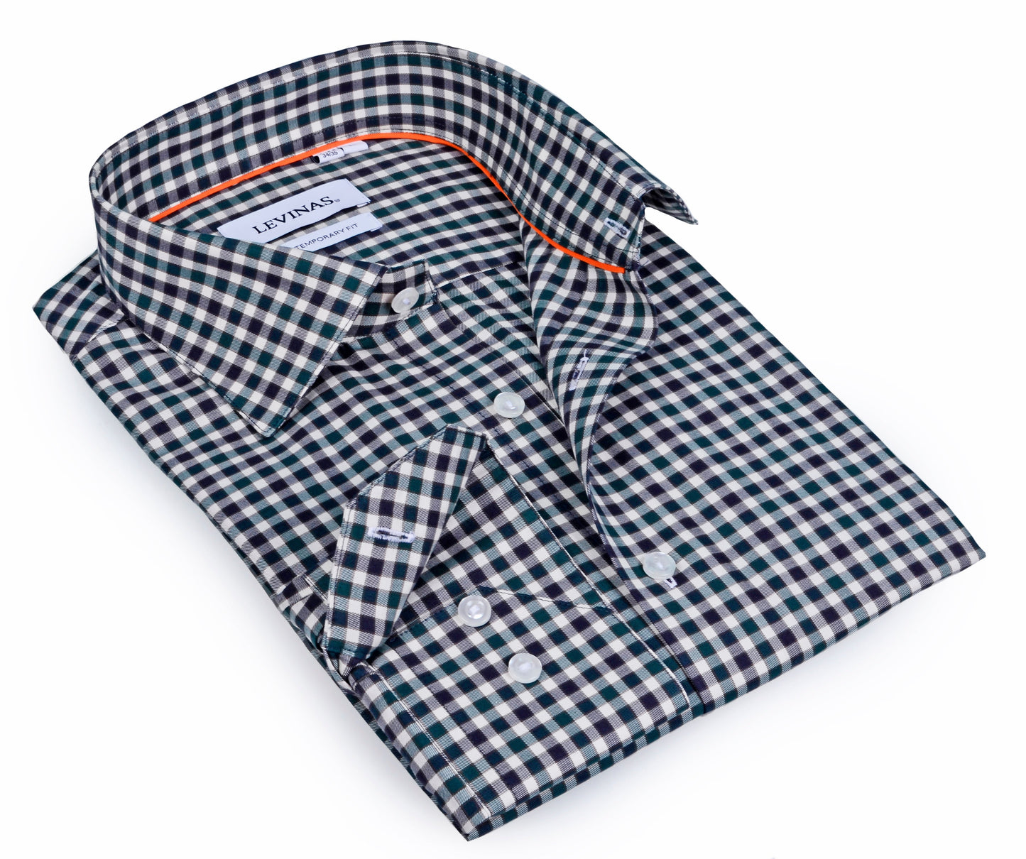 Contrast Collar Button-Up Shirt // - Contemporary Fit - contrast trimming - final sale