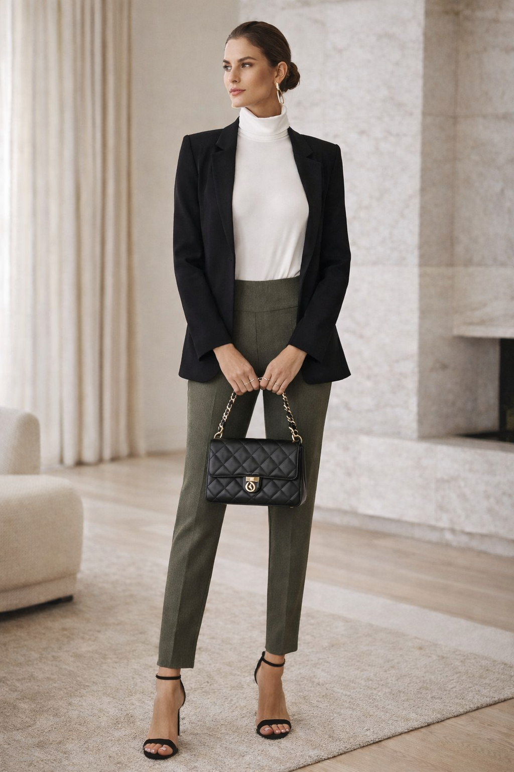 Krazy Larry P507 Pull on Pant - Olive Ash