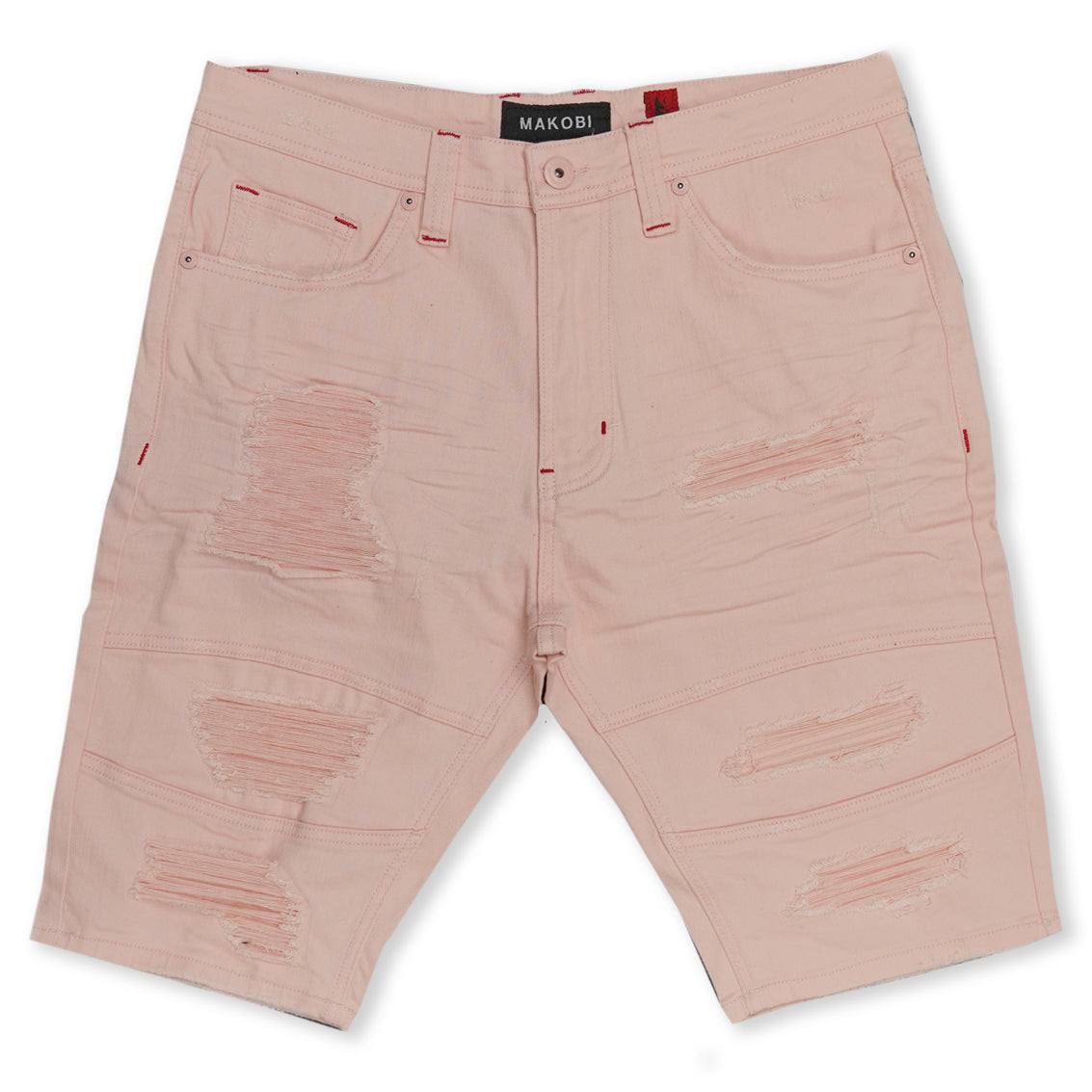 M760 Avlaki Shredded Twill Shorts - Pink