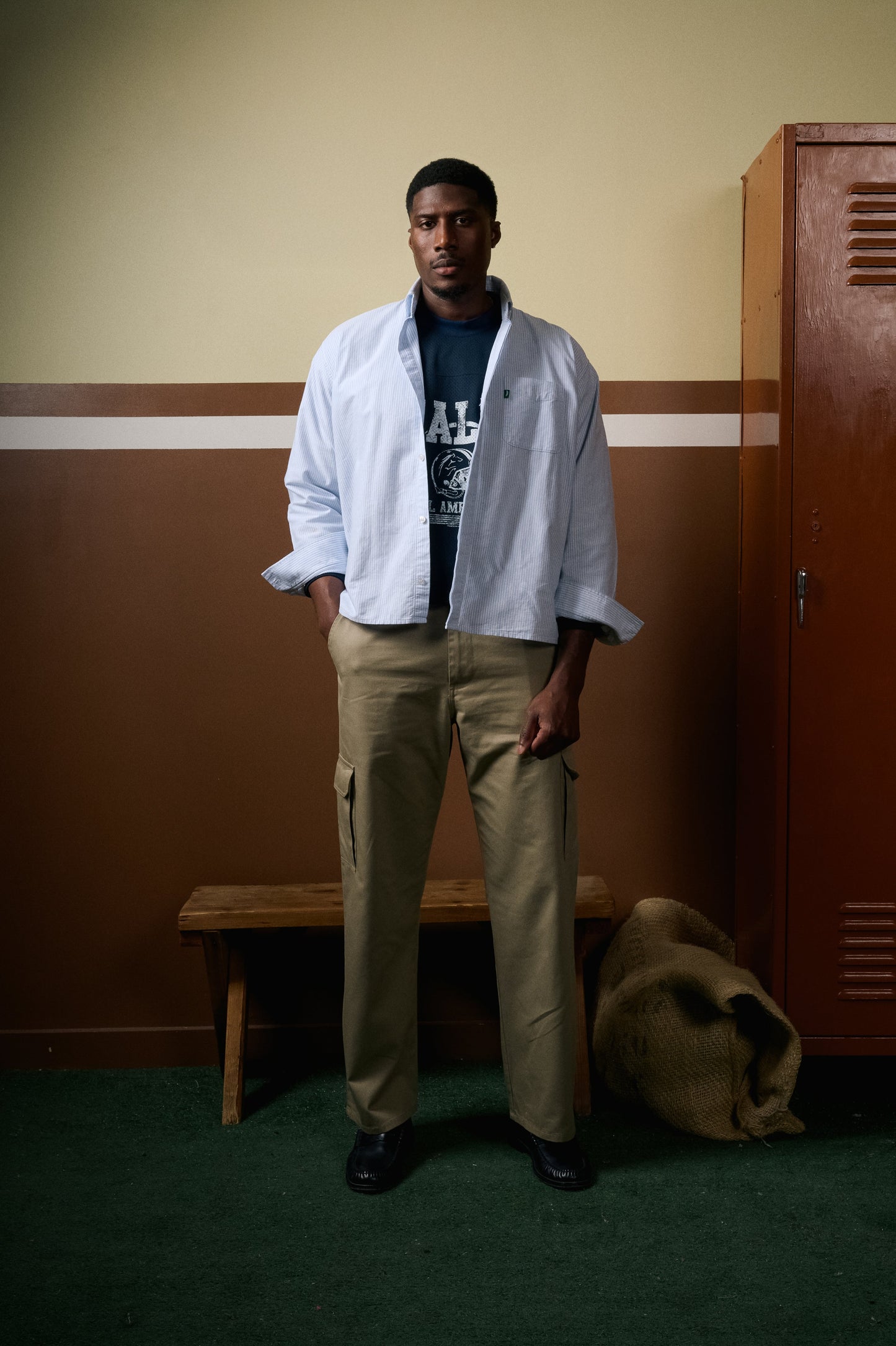 DIALLO CLASSIC STRIPE OXFORD SHIRT