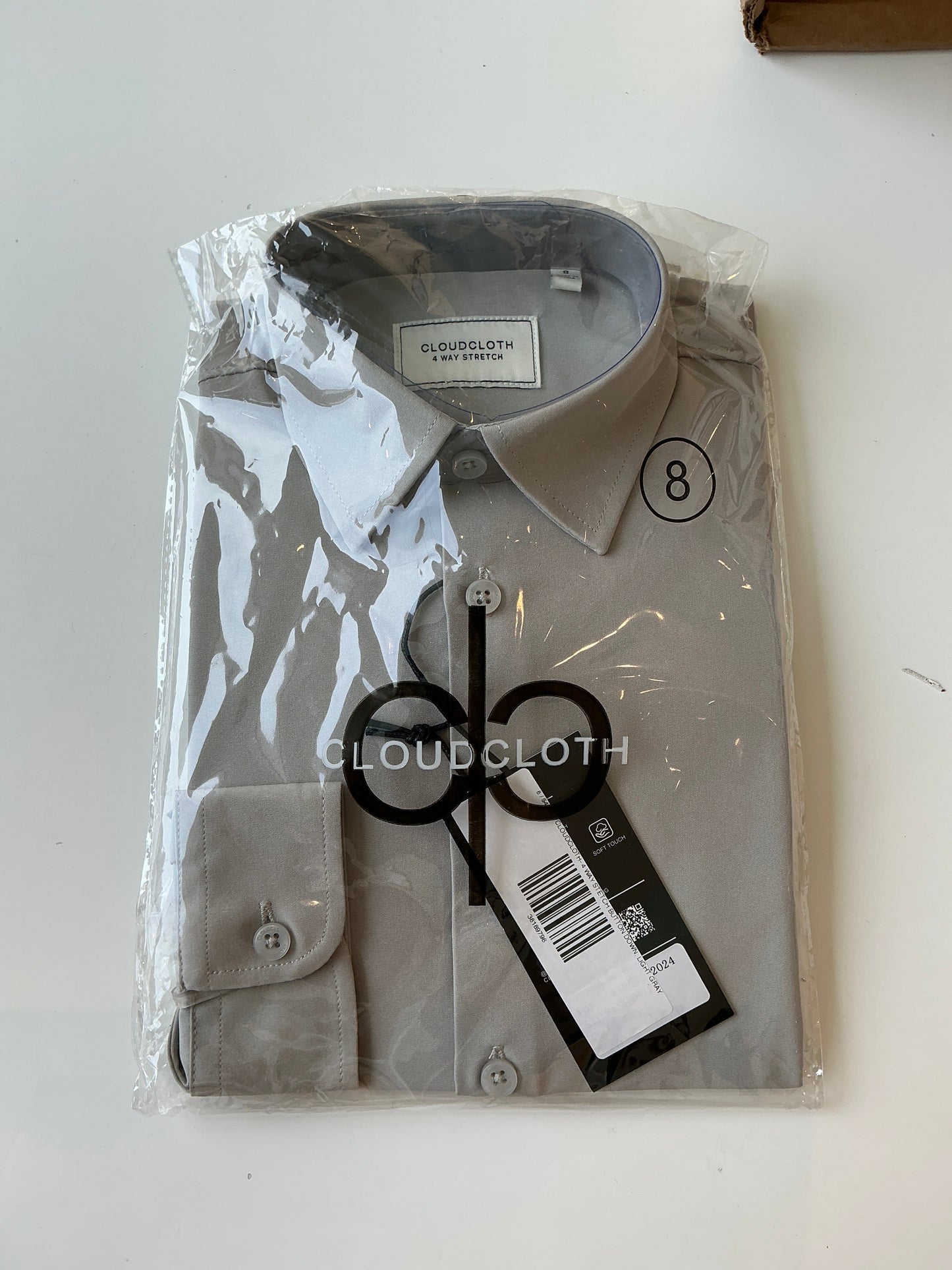 Cloudcloth - 4 Way Stretch Shirt Premium Stretch, Light Grey
