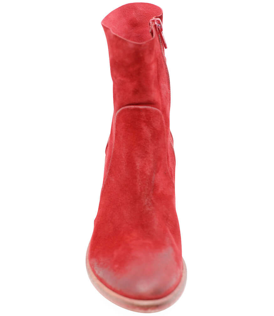 MADISON MAISON RED SUEDE ANKLE BOOT