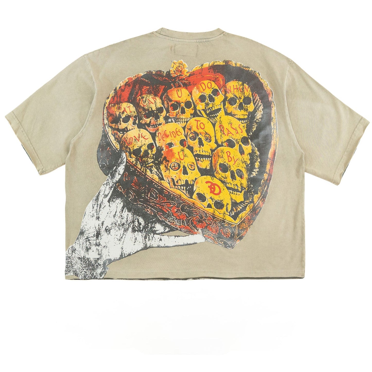 Tee | F182 Hopeless Romantic Cropped Tee - Oat