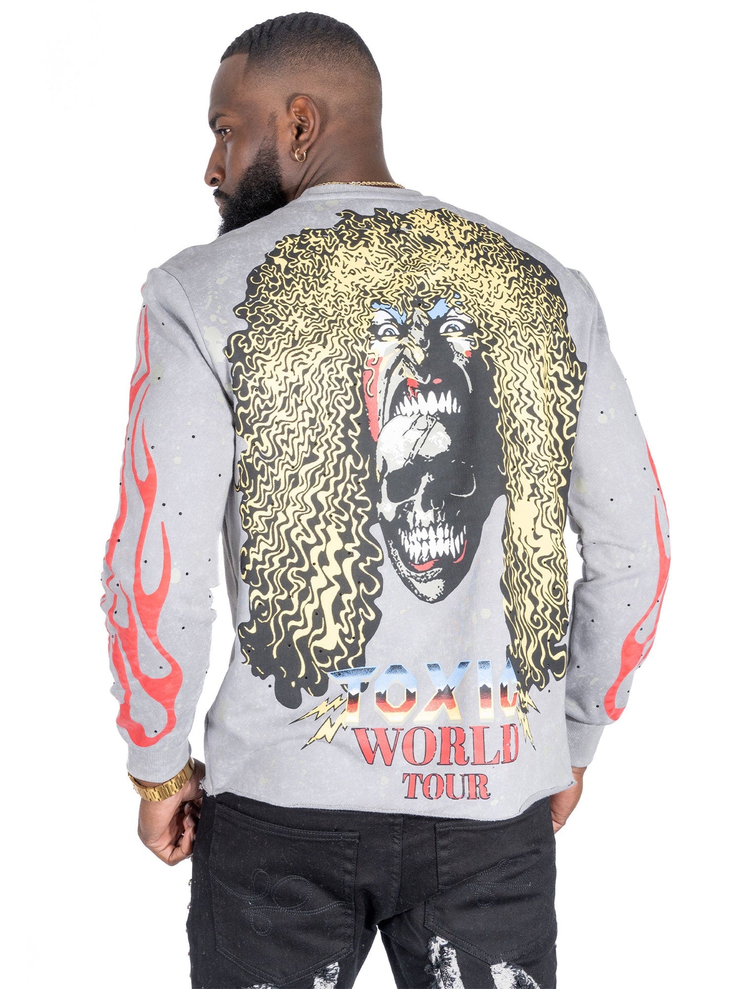 F4120 Toxic World Crewneck Sweatshirt - Gray