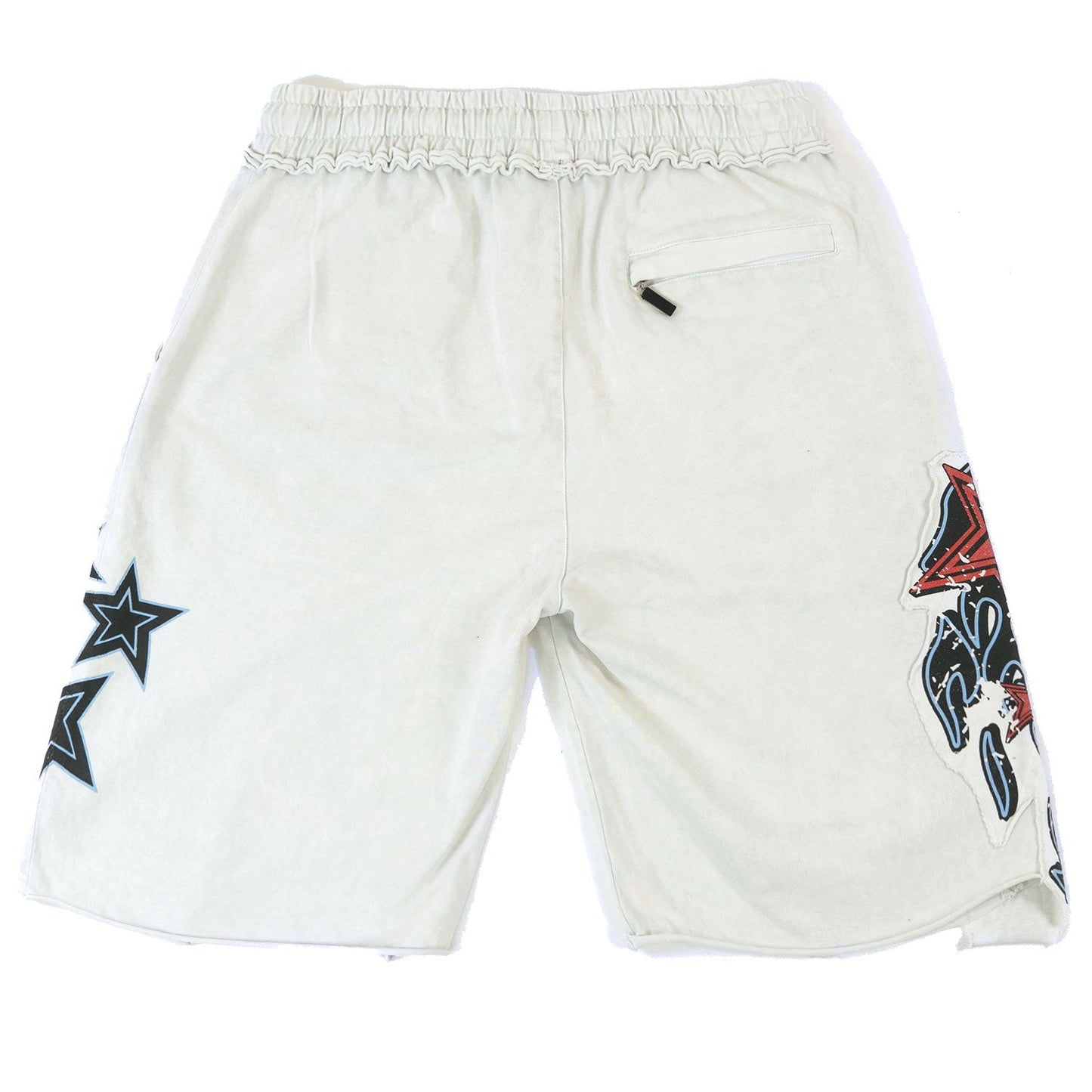 F696 Finesse Acid Wash Shorts - White