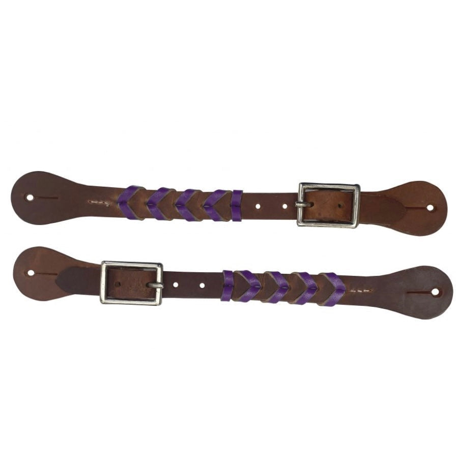 Leather Laced Spur Strap