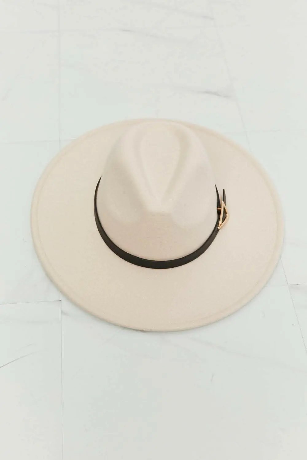 Trendsi TIKTOK - Fame fedora hat with gold buckle