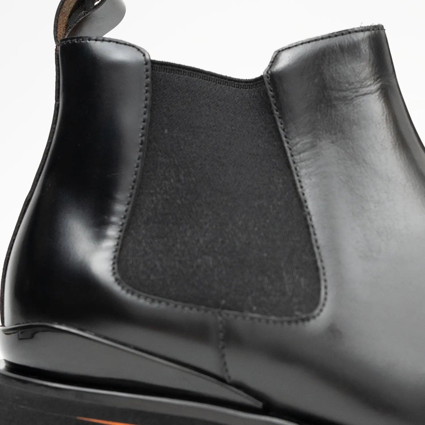 Foil leather Thick-Soled Chelsea Boot 2898 Black