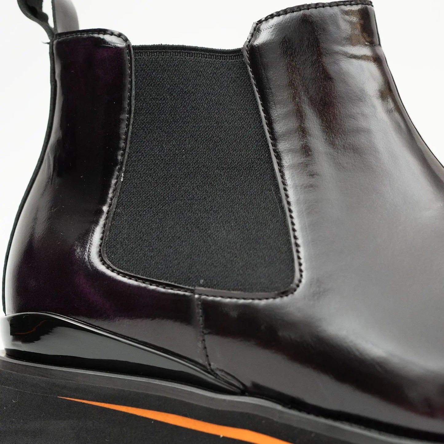 Foil leather Thick-Soled Chelsea Boot 2898 Purple