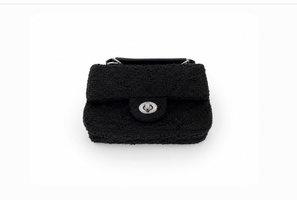 Ce Ce Co- Black Tweed Crossbody Bag