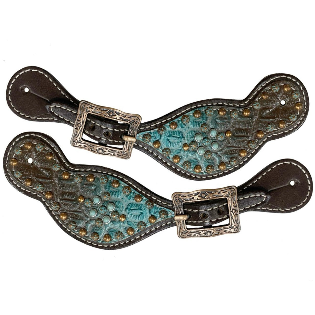 Turquoise Gator Spur Strap