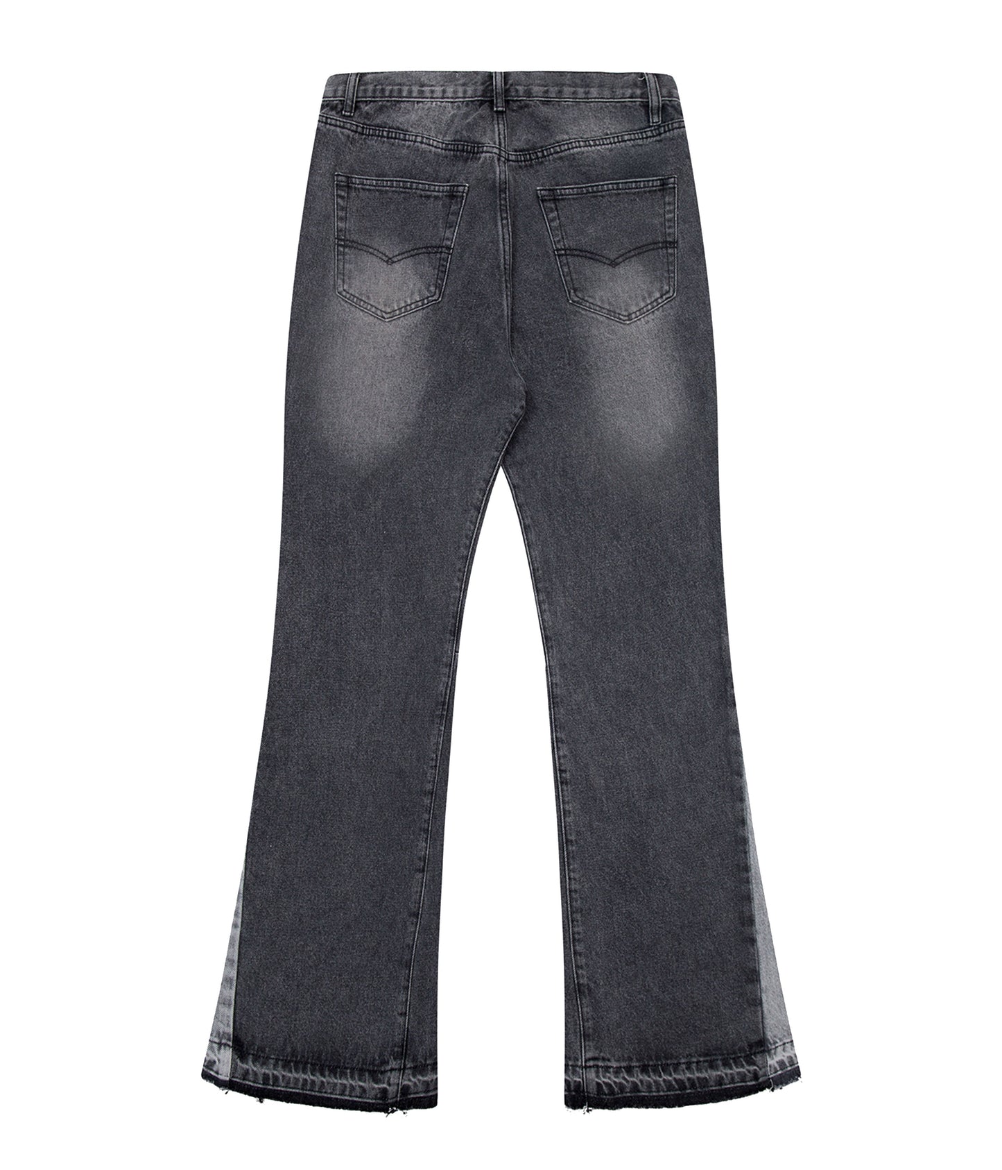 CHARCOAL SPLIT FLARE DENIM