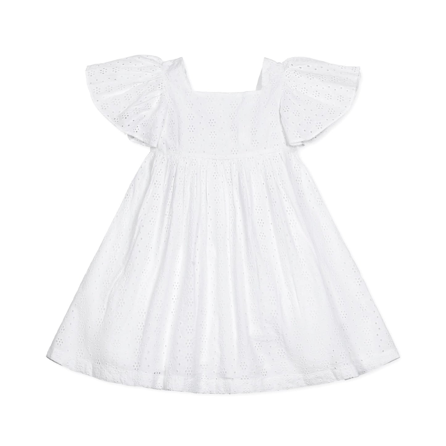 Flutter Sleeve Organic Empire Dress