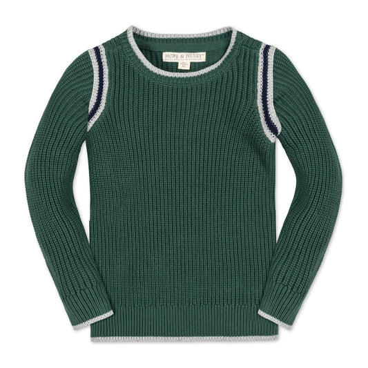 Organic Sporty Crew Neck Sweater - Baby
