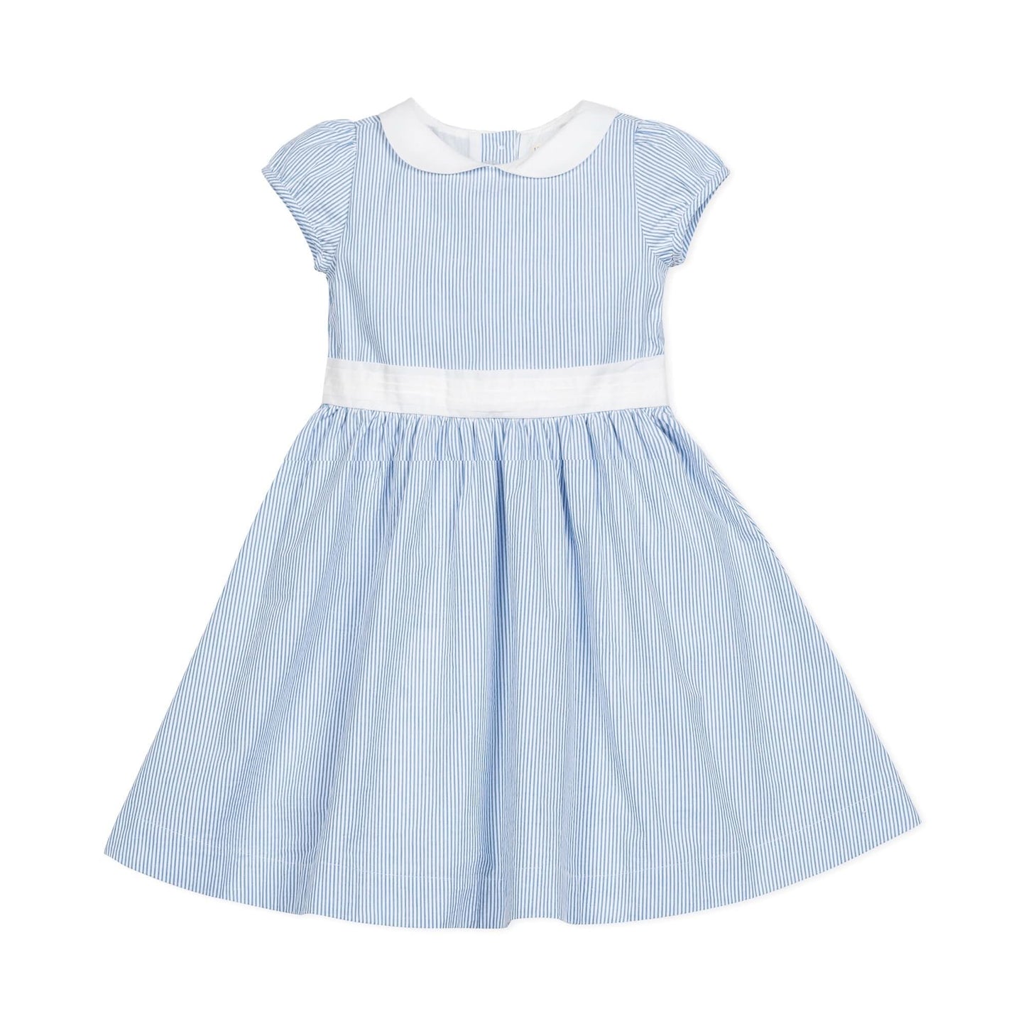 Organic Seersucker Peter Pan Collar Dress - Baby