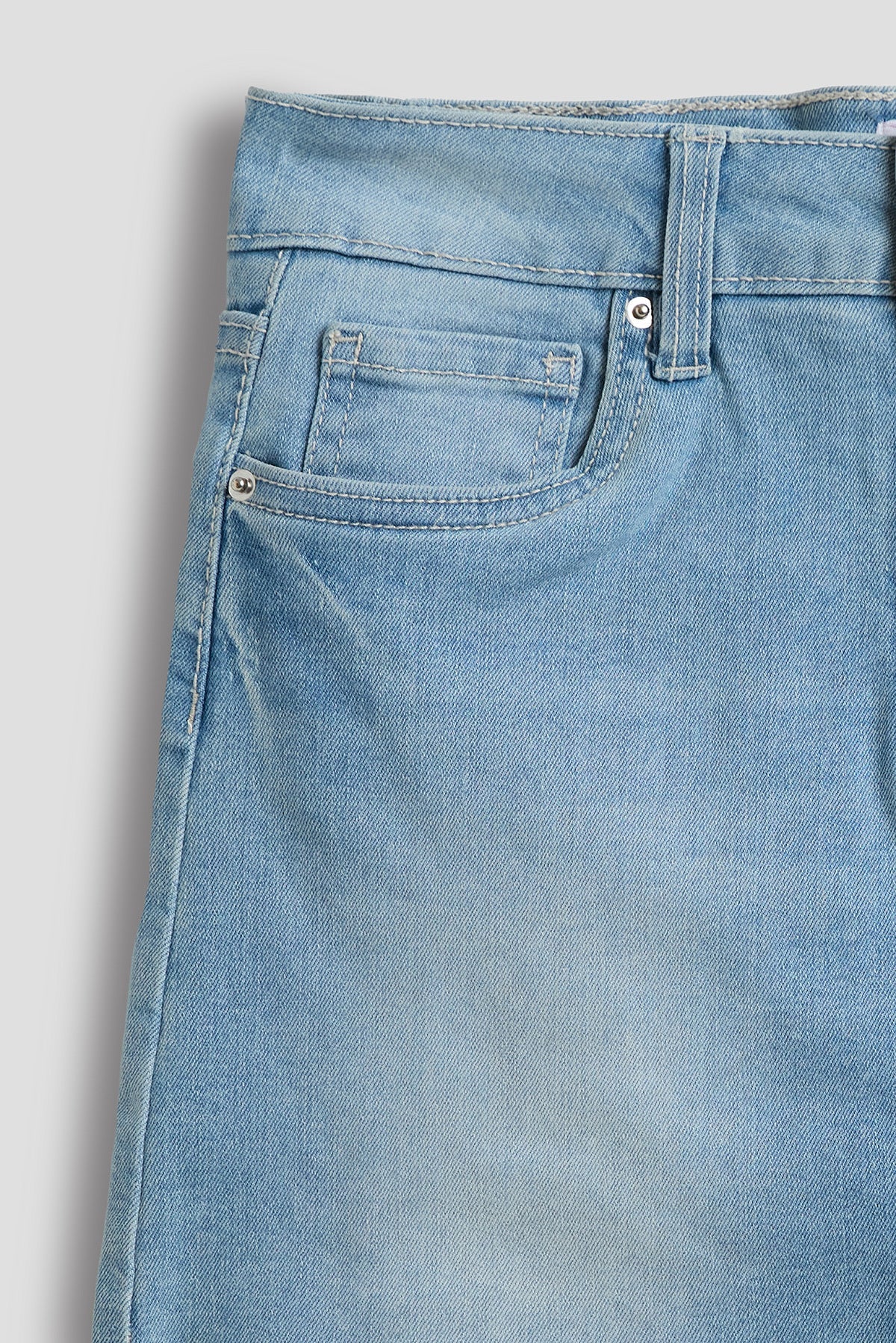 Girls Raw Hem Mini Skort