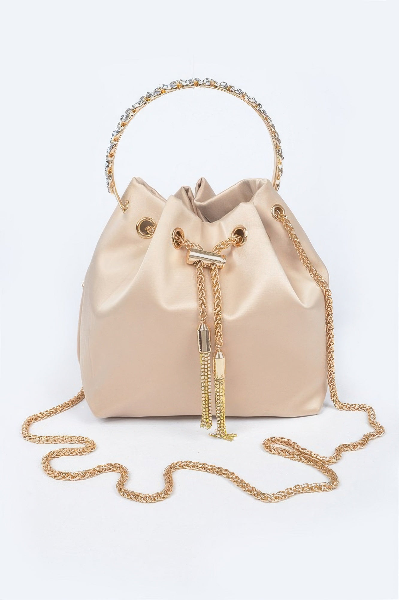 GRAMERCY Rhinestone Satin Bucket - New Collection Los Angeles - BYMANYC ® New York