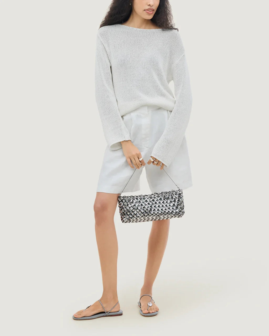 Naghedi Gala Clutch Double Weave Metallic