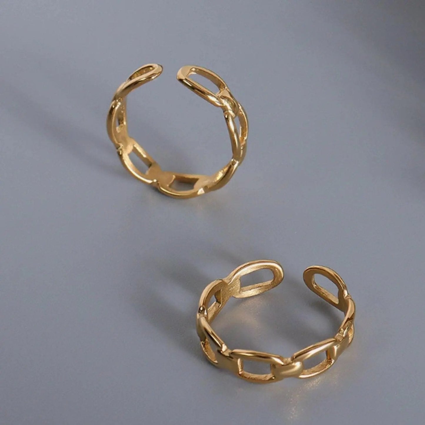 Trendsi just arrived - Gold-plated adjustable titanium ring