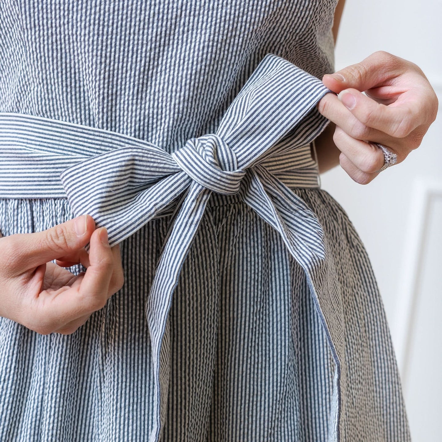 Organic A-Line Dress with Sash