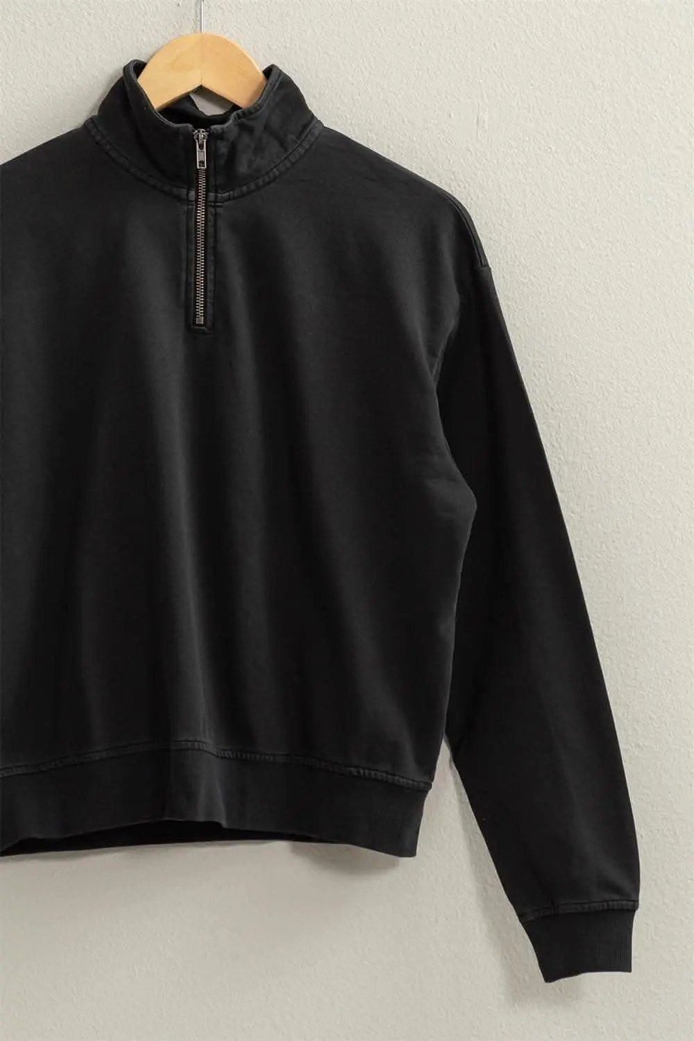Trendsi HYFVE Half Zip Drop Shoulder Sweatshirt