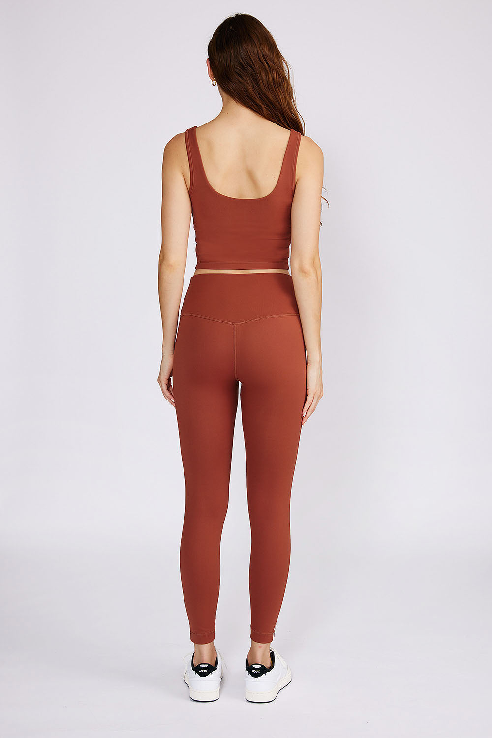 Hana 7/8 side stripe legging rust