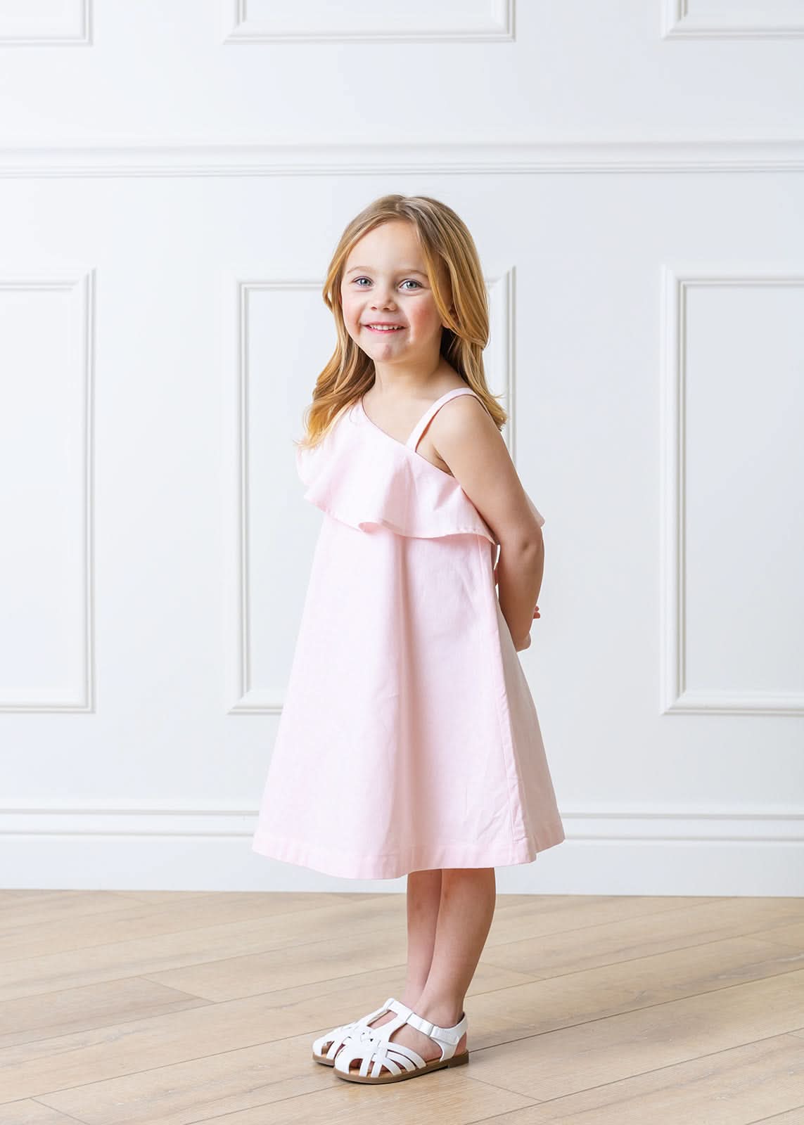 One Shoulder Flounce Dress