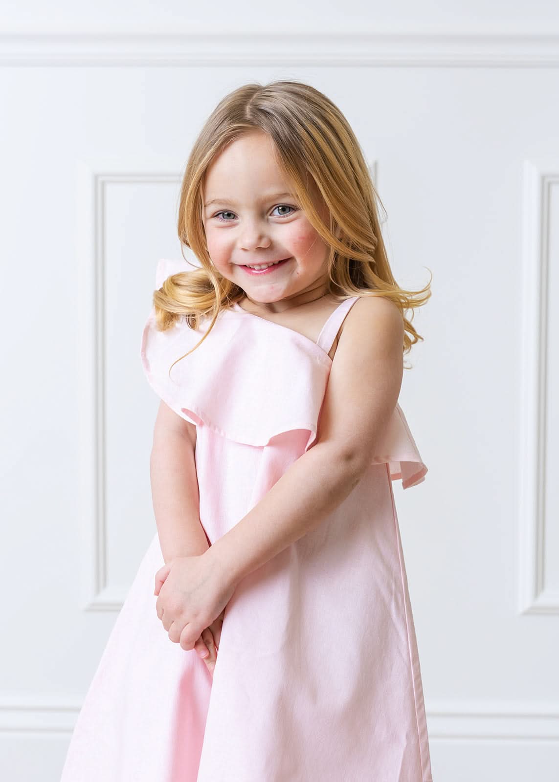 One Shoulder Flounce Dress