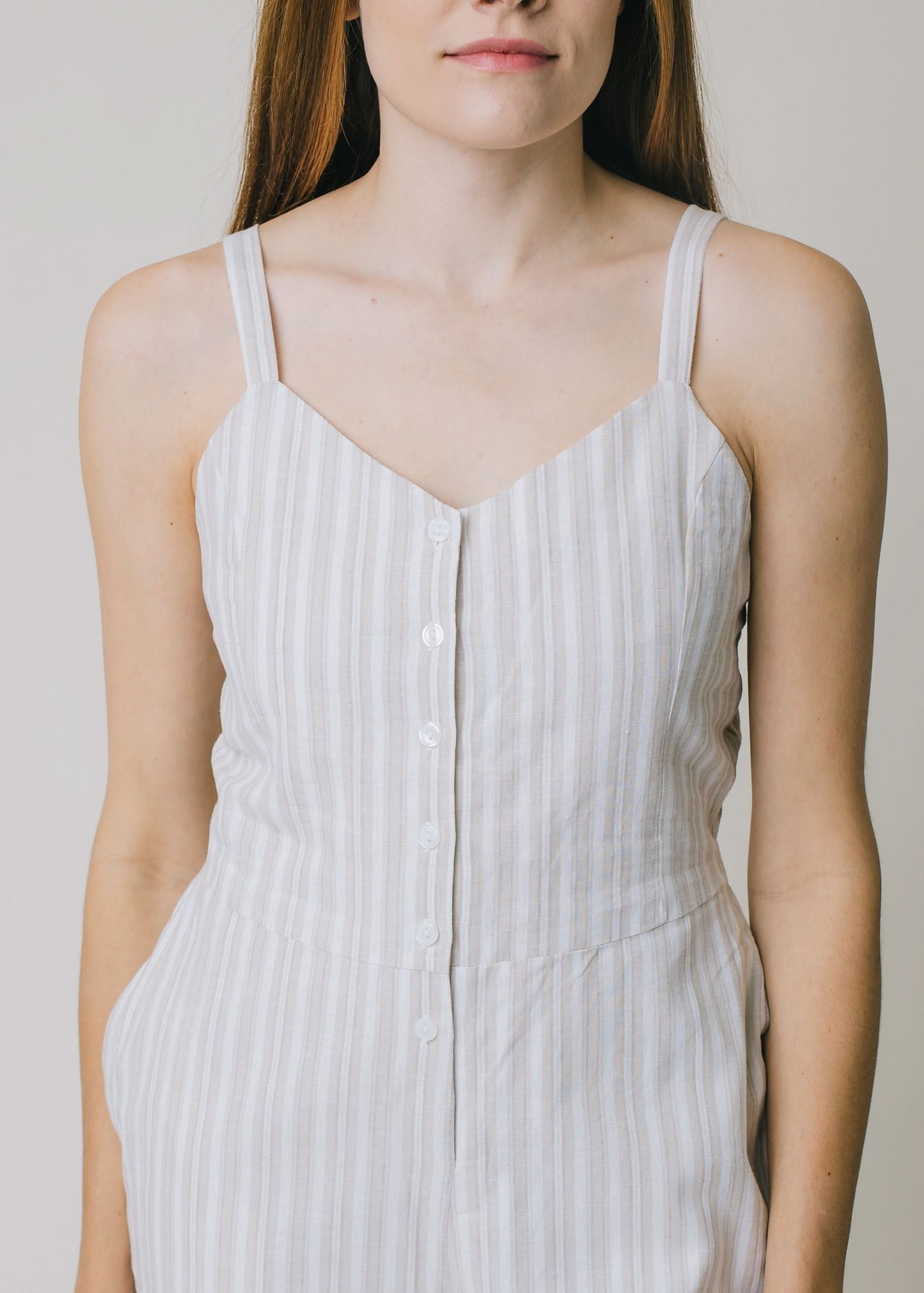 Button Front Jumpsuit