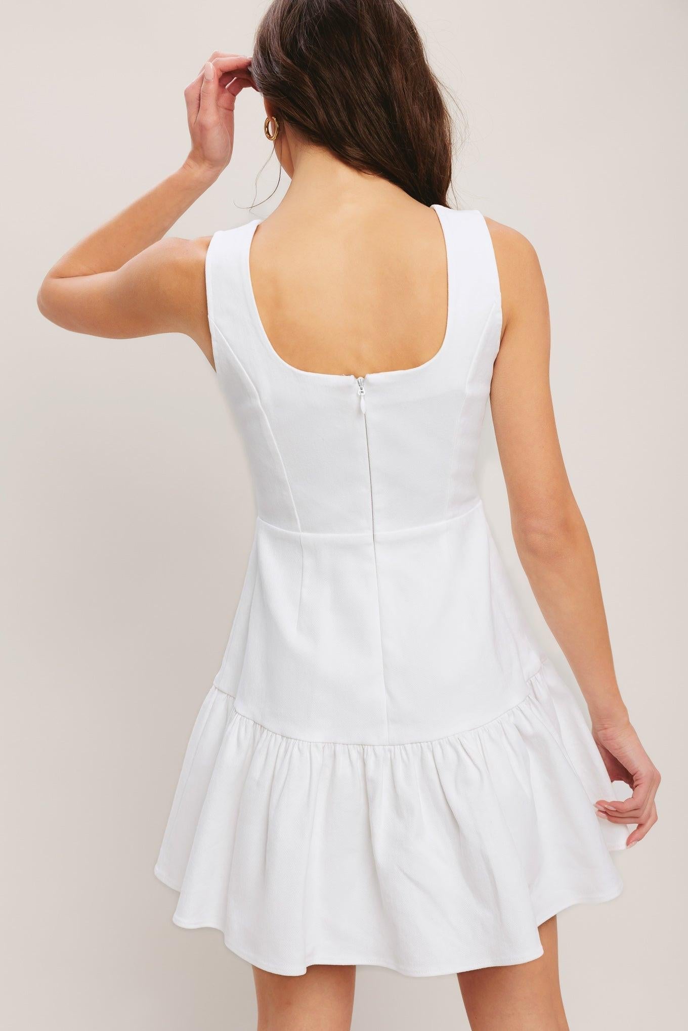 SKY GARDEN WOVEN MINI DRESS